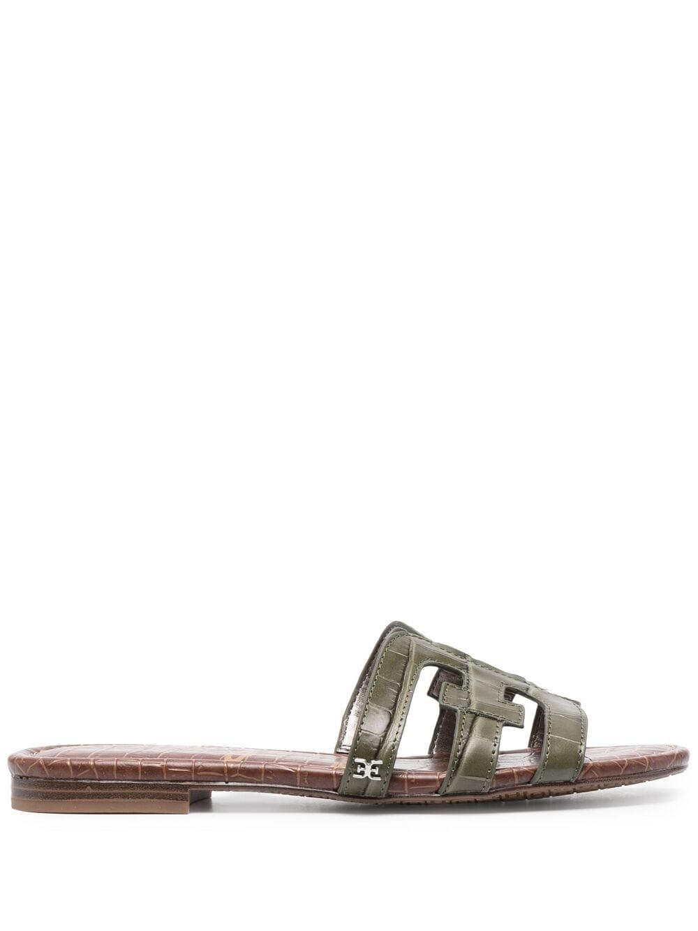 SAM EDELMAN CUT OUT-DETAIL LEATHER SANDALS