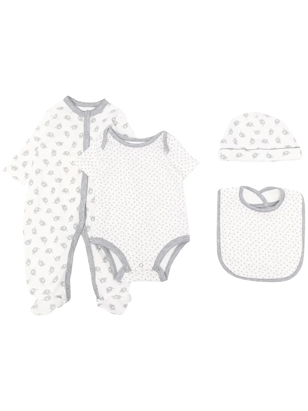 

Rachel Riley polka-dot print babygrow gift set - White