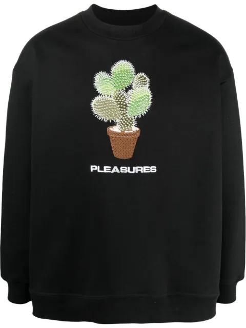 Pleasures Spike embroidery rib-trimmed sweatshirt