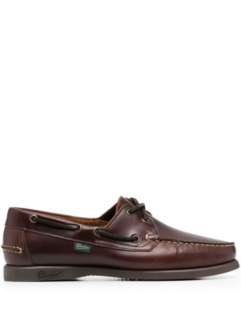 Paraboot zapatos top sider con costuras en contraste 