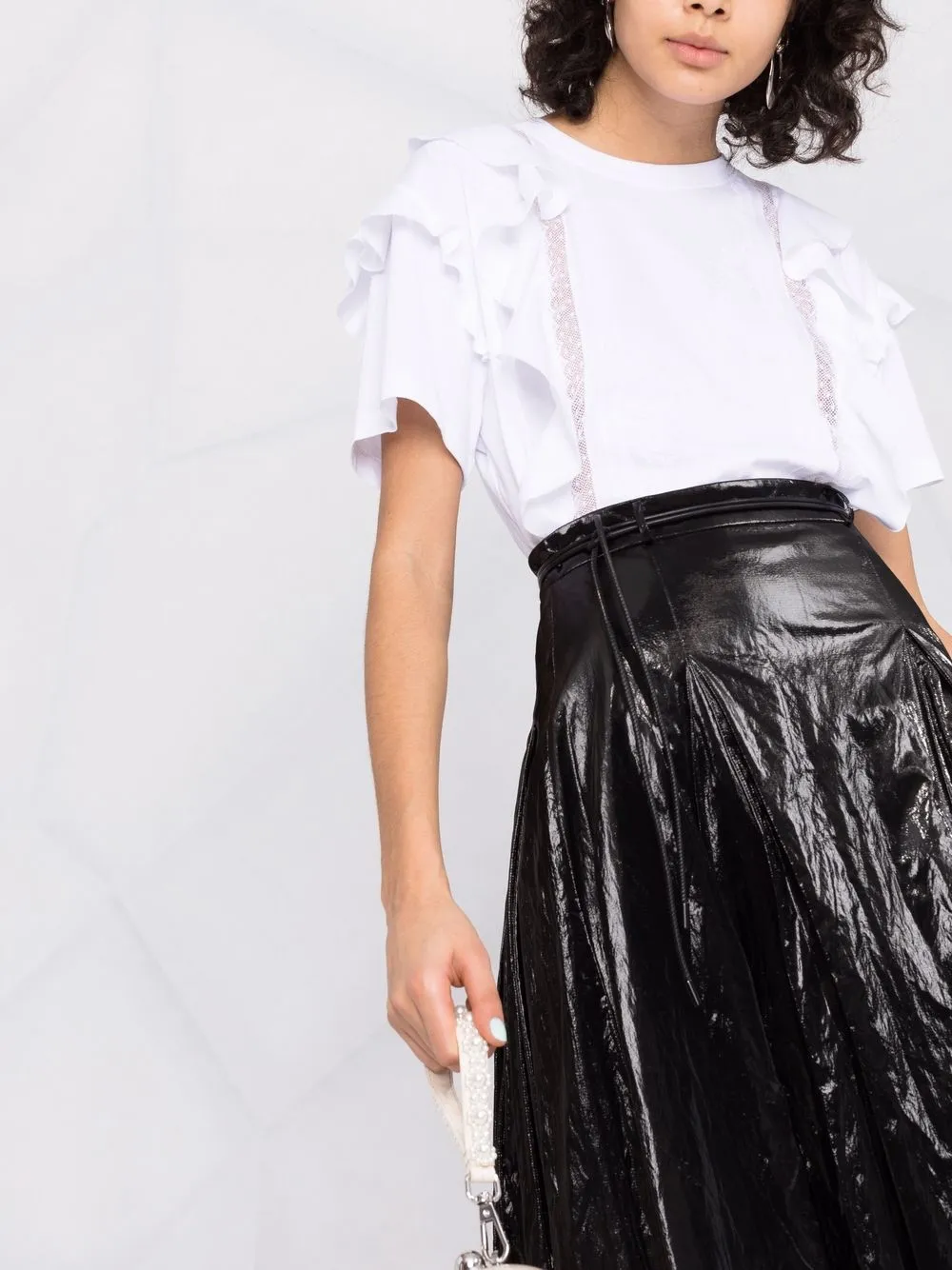 Valentino Garavani T-shirt met ruches Wit