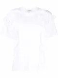 Valentino Garavani ruffle-trim short-sleeve T-shirt - White