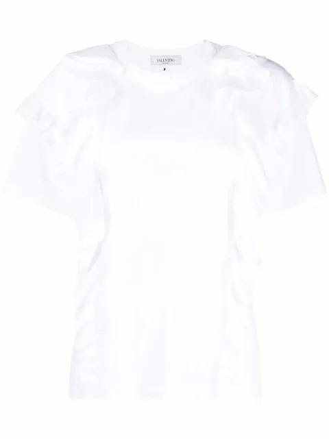Valentino Garavani ruffle-trim short-sleeve T-shirt