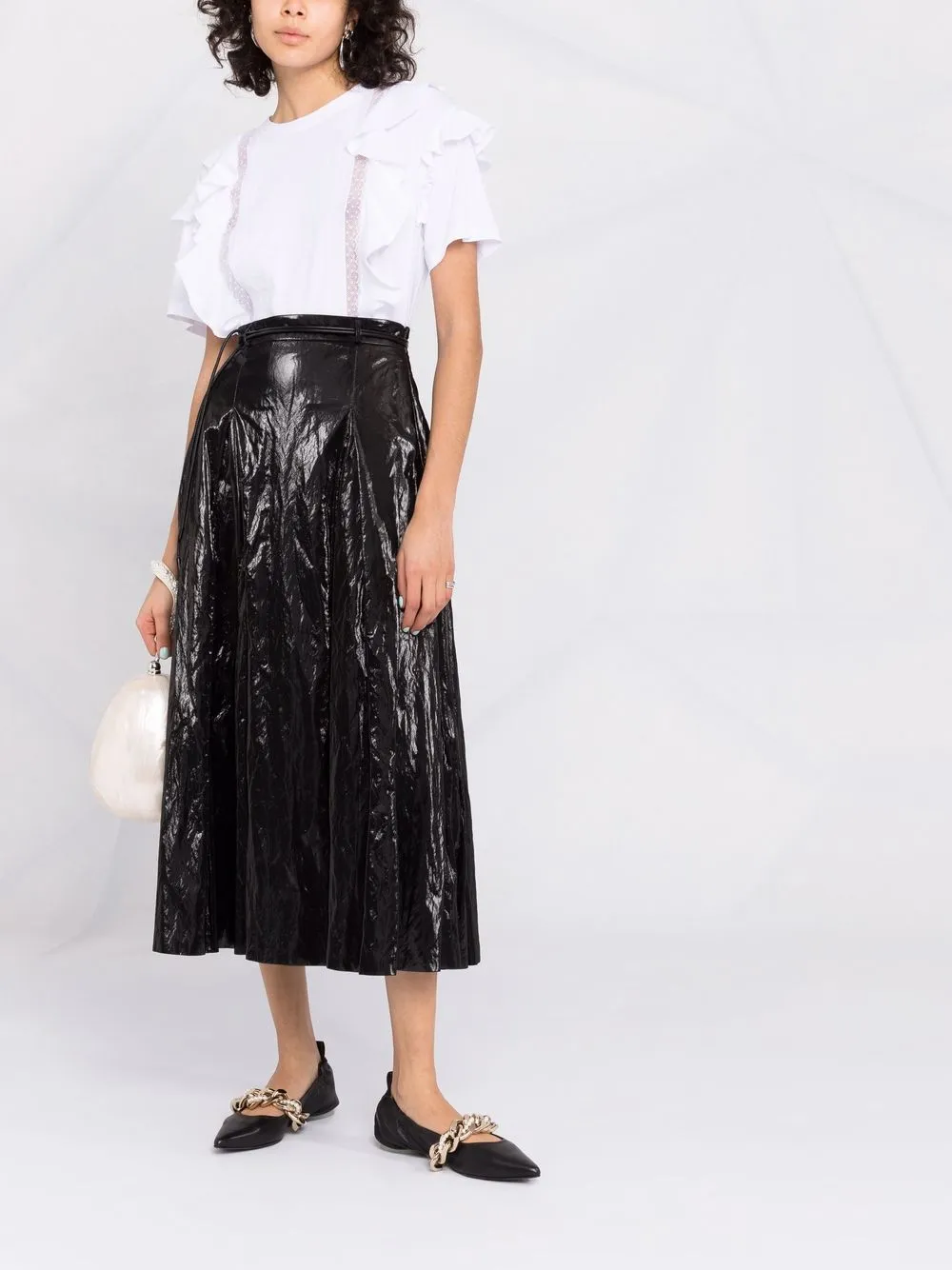Valentino Garavani T-shirt met ruches Wit
