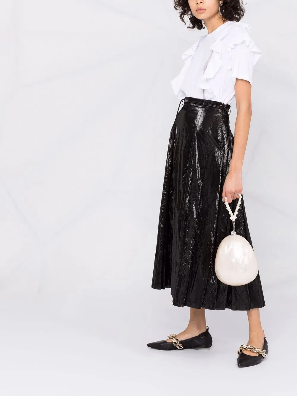 ruffle-trim short-sleeve T-Shirt