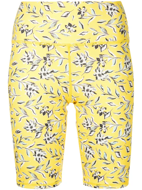 floral print biker shorts