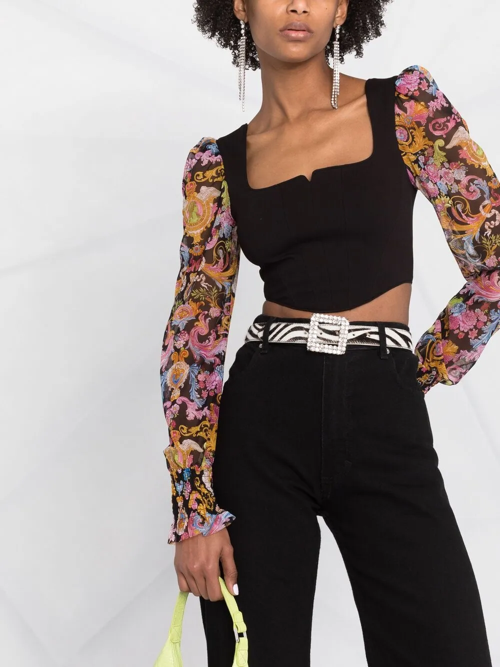 фото Versace jeans couture топ-корсет с принтом versailles
