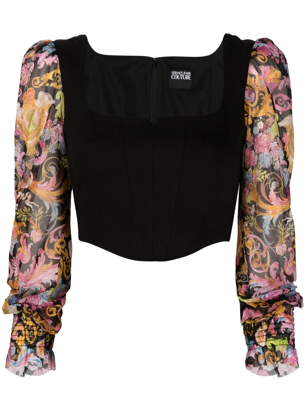 фото Versace jeans couture топ-корсет с принтом versailles