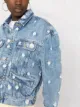 Sandro Paris daisy-embroidered denim jacket