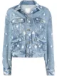 Image 1 of Sandro Paris daisy-embroidered denim jacket