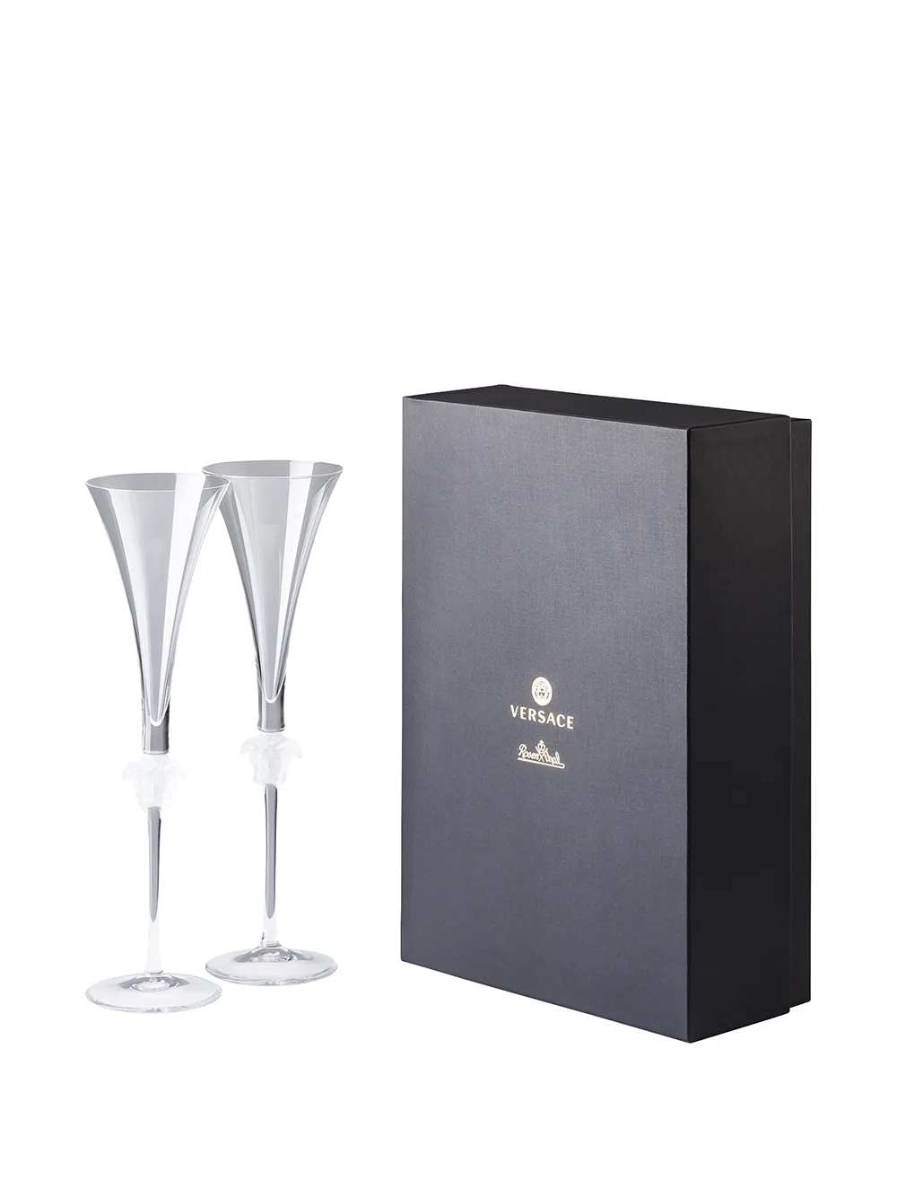 фото Versace home набор бокалов для шампанского crystal medusa lumiere