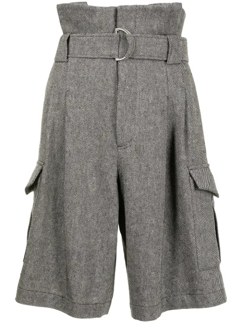 Goen.J belted paperbag-waist bermuda shorts