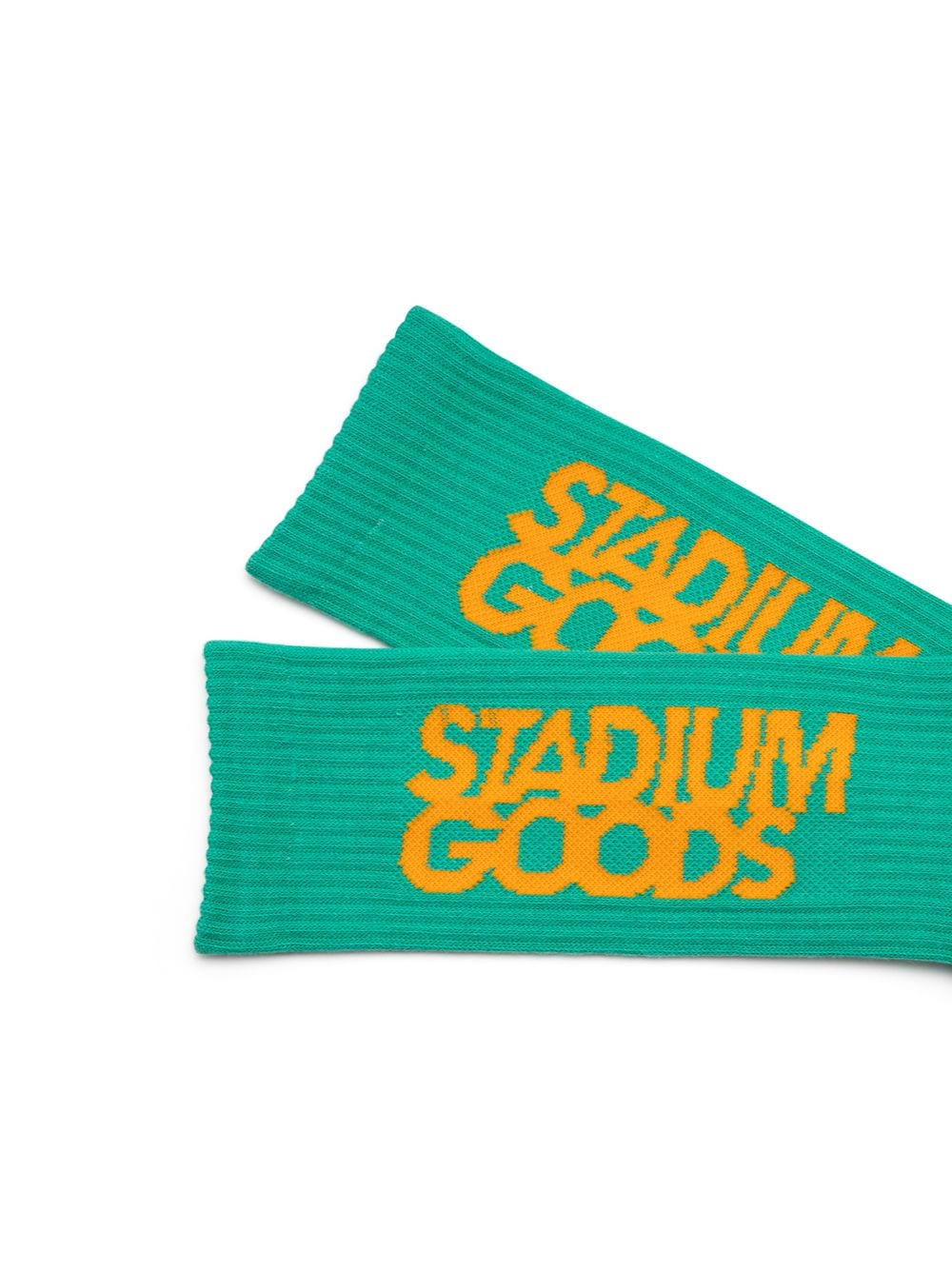 Shop Stadium Goods Logo "marino Teal" Crew Socks In Blue