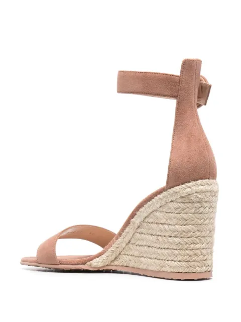 gianvito rossi braided metallic leather sandals