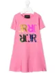 Image 1 of John Richmond Junior sequinned-logo T-shirt dress