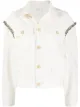 Image 1 of Sandro Paris rhinestone-embellished denim jacket