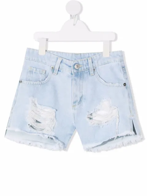 Chiara Ferragni Kids شورت جينز 'فليرتينغ'