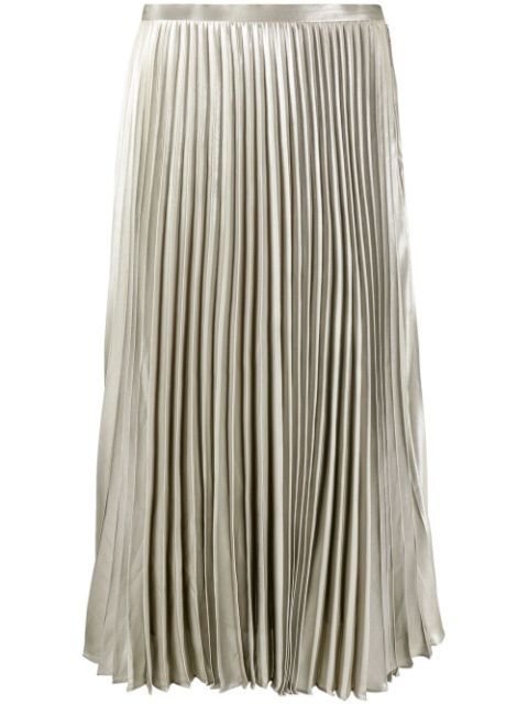 lauren ralph lauren pleated metallic skirt