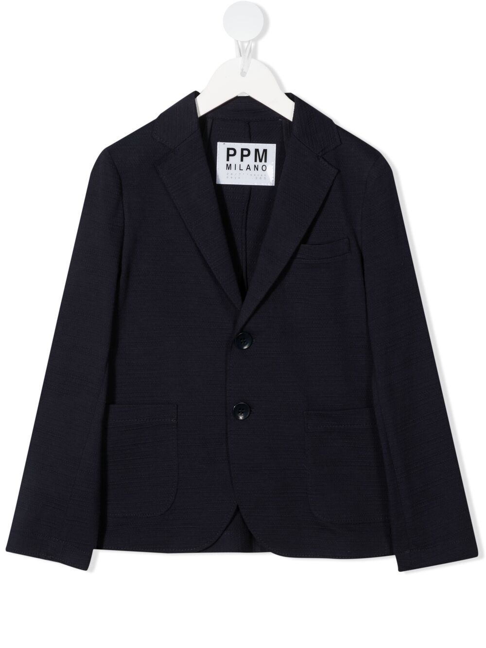 Paolo Pecora Kids' Fitted Single-breasted Blazer In Blue