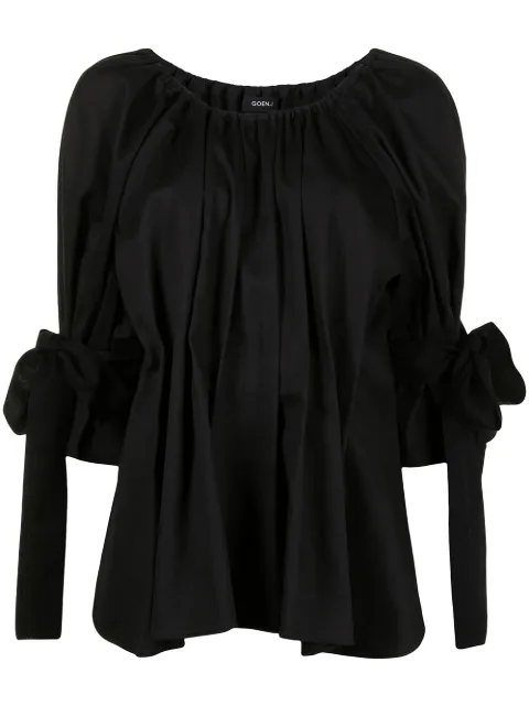 Goen.J pleated peplum blouse