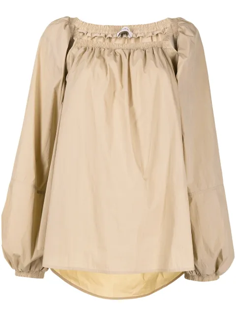 Goen.J off-shoulder puff-sleeve blouse