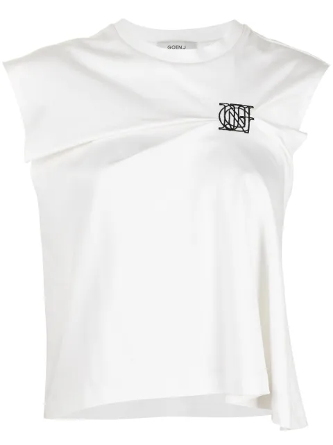 Goen.J playera corta con logo bordado
