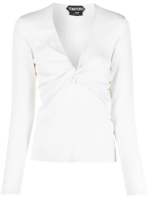 TOM FORD Strickoberteil mit tiefem Ausschnitt