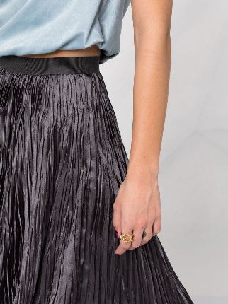 asymmetrical pleated skirt展示图