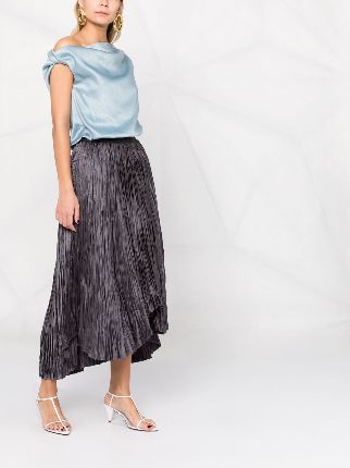 asymmetrical pleated skirt展示图