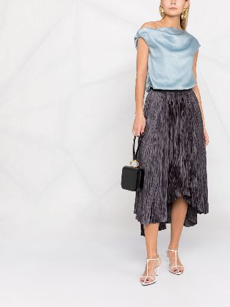 asymmetrical pleated skirt展示图