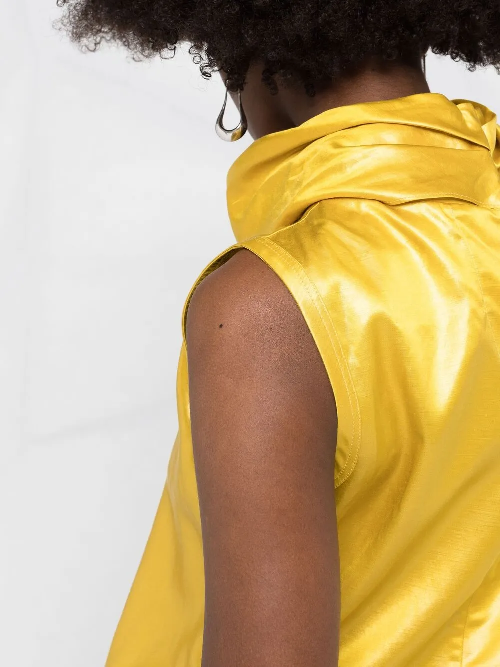 фото Jil sander атласное платье без рукавов