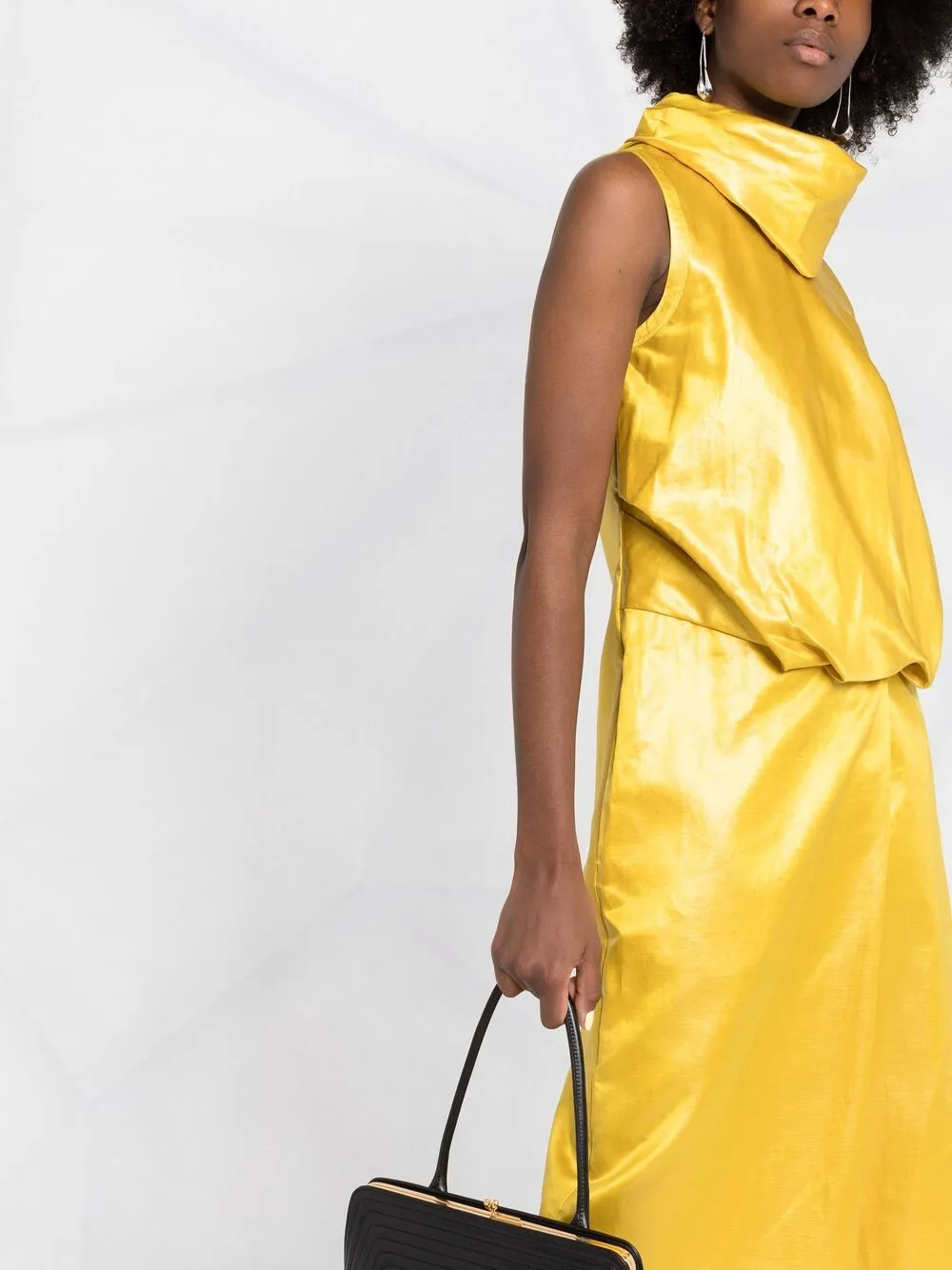 фото Jil sander атласное платье без рукавов