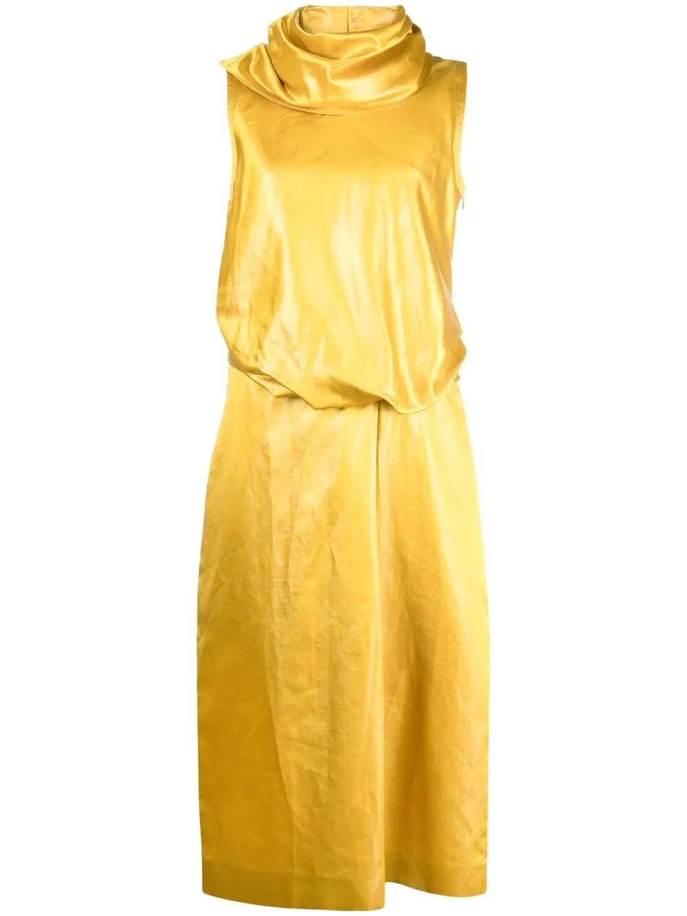 фото Jil sander атласное платье без рукавов