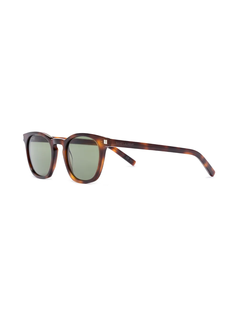 Shop Saint Laurent Square-frame Tortoiseshell Sunglasses In Braun