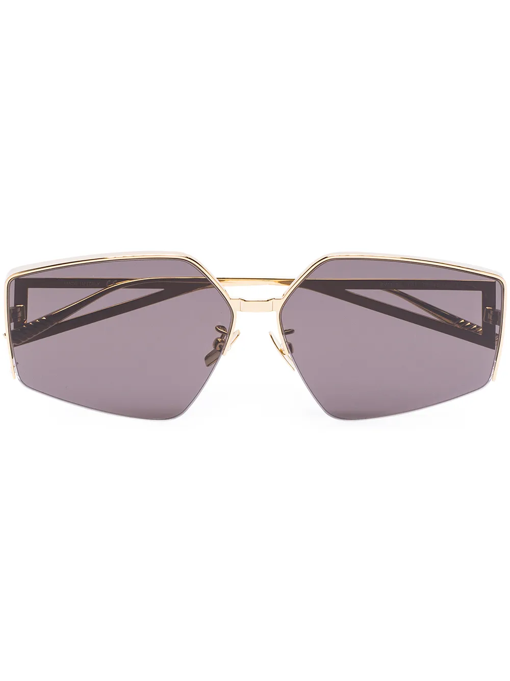 bottegavenetaeyewear玳瑁纹太阳眼镜褐色