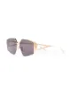 Bottega Veneta Eyewear angled aviator sunglasses