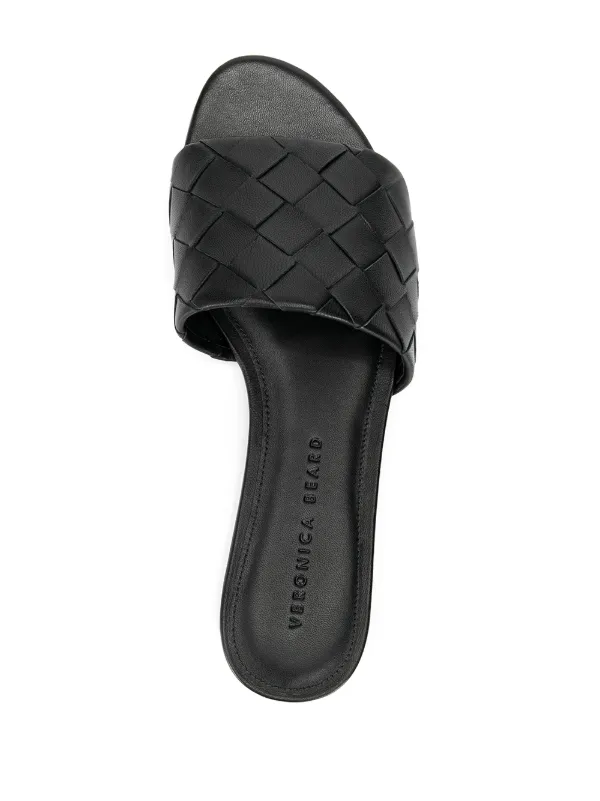 veronica beard senta woven leather slides