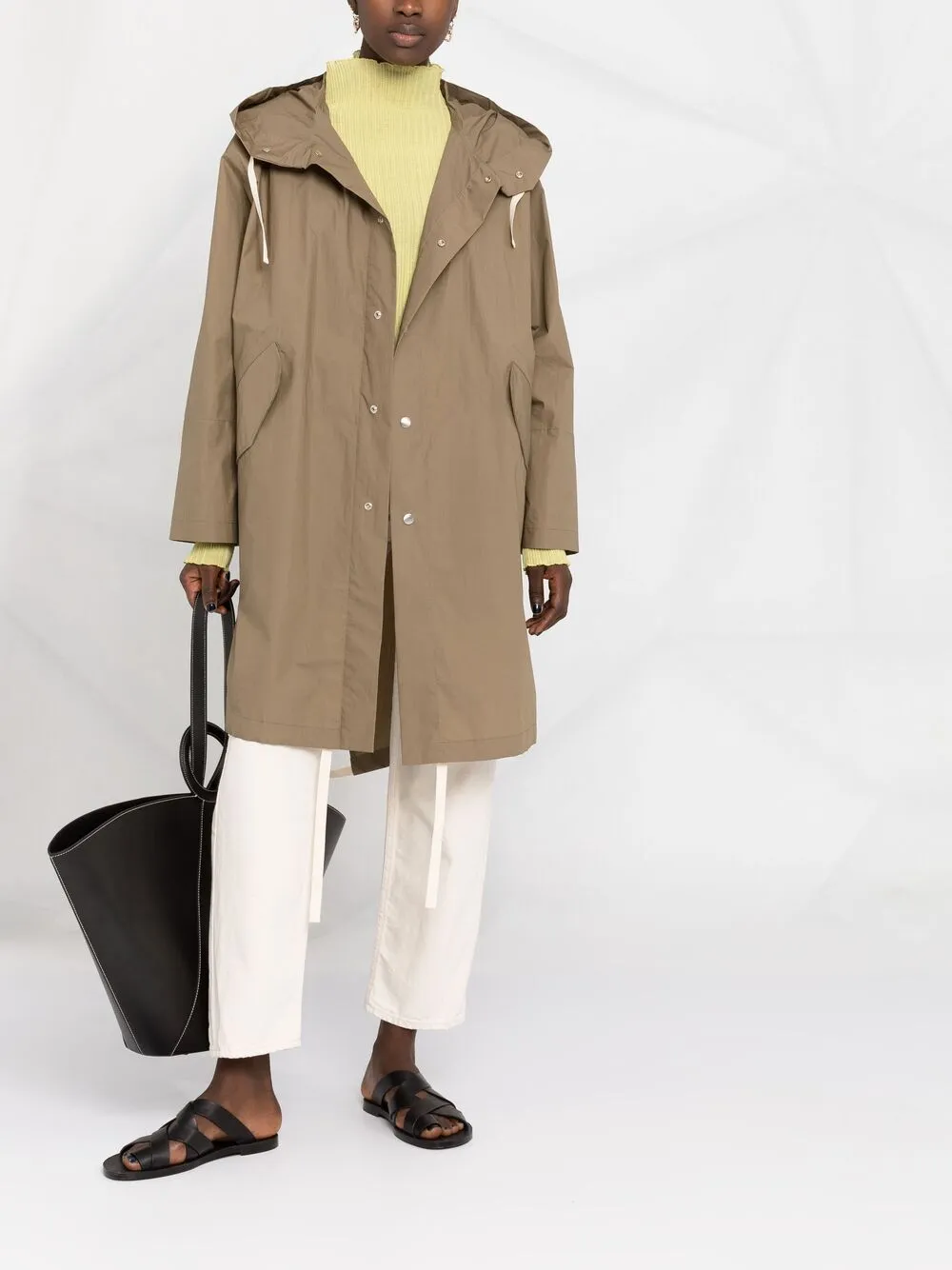 фото Jil sander парка с нашивкой