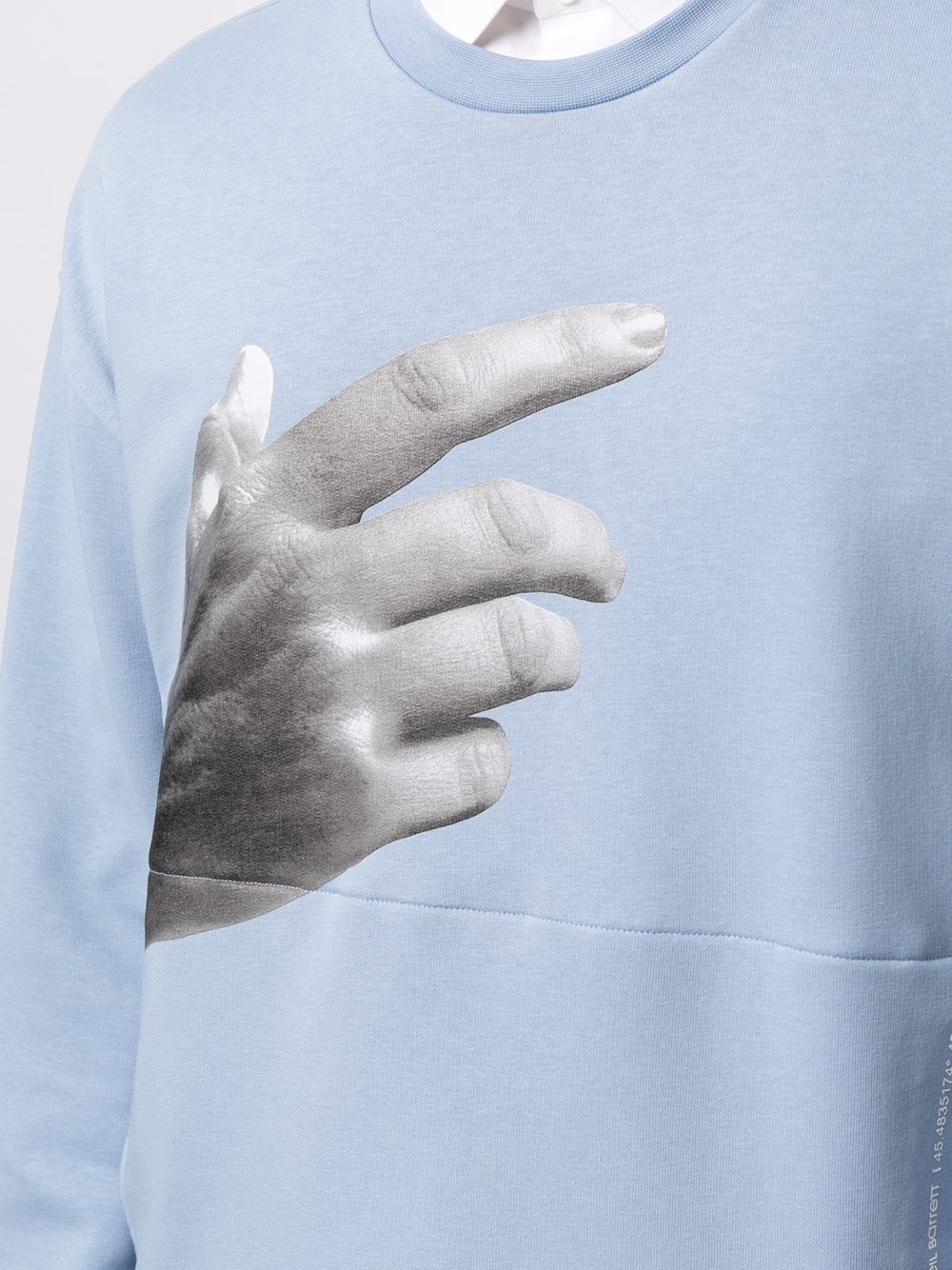 Shop Neil Barrett 'the Other Hand Series' Sweatshirt In Blue