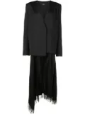 Goen.J silk-wool blend wrap blazer - Black