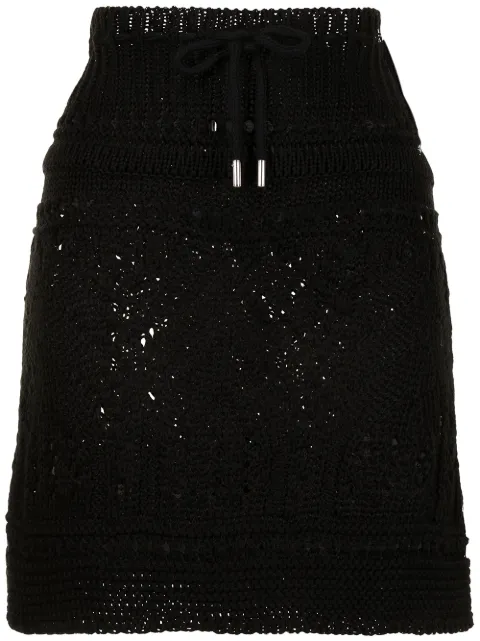 Goen.J ribbed crochet-knit mini skirt