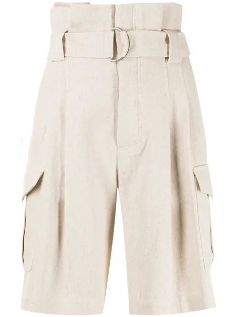Goen.J belted paperbag-waist bermuda shorts
