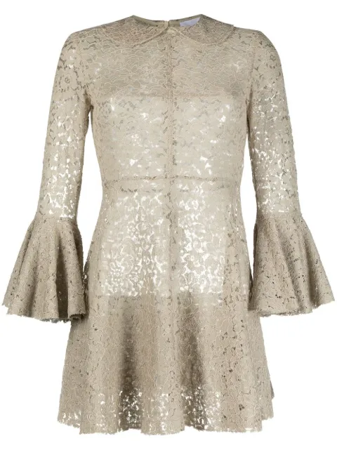 Patou floral-lace mini dress