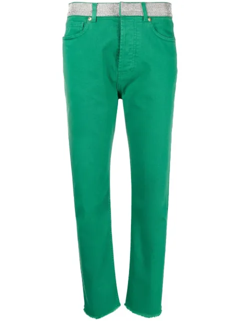 Alexandre Vauthier embellished-band jeans