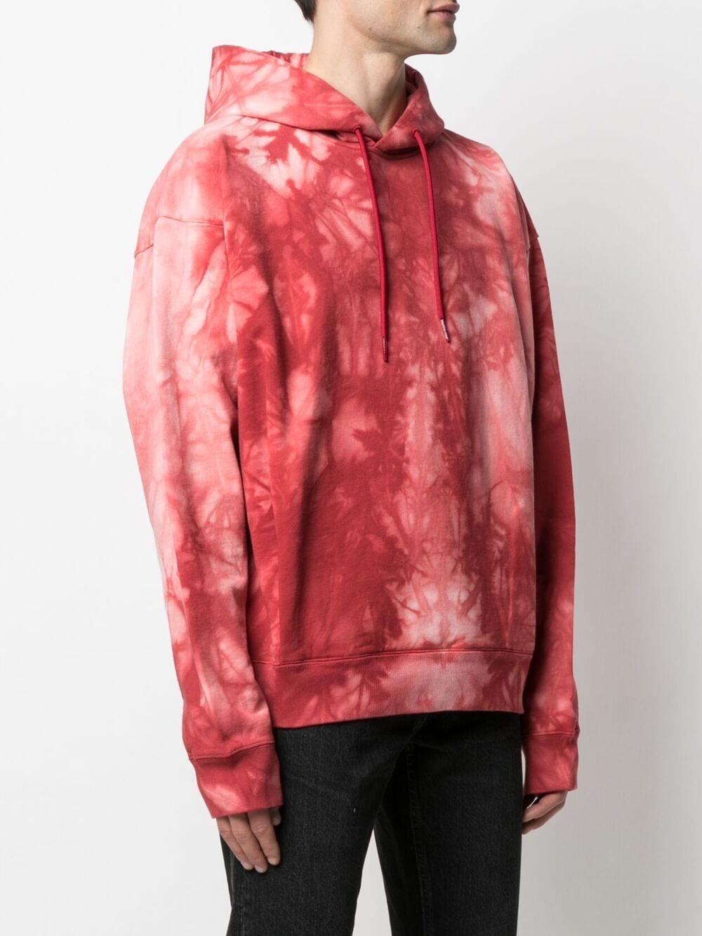 Shop Martine Rose Tie Dye-print Hoodie In Red