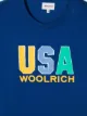 Woolrich Kids TEEN USA logo print T-shirt