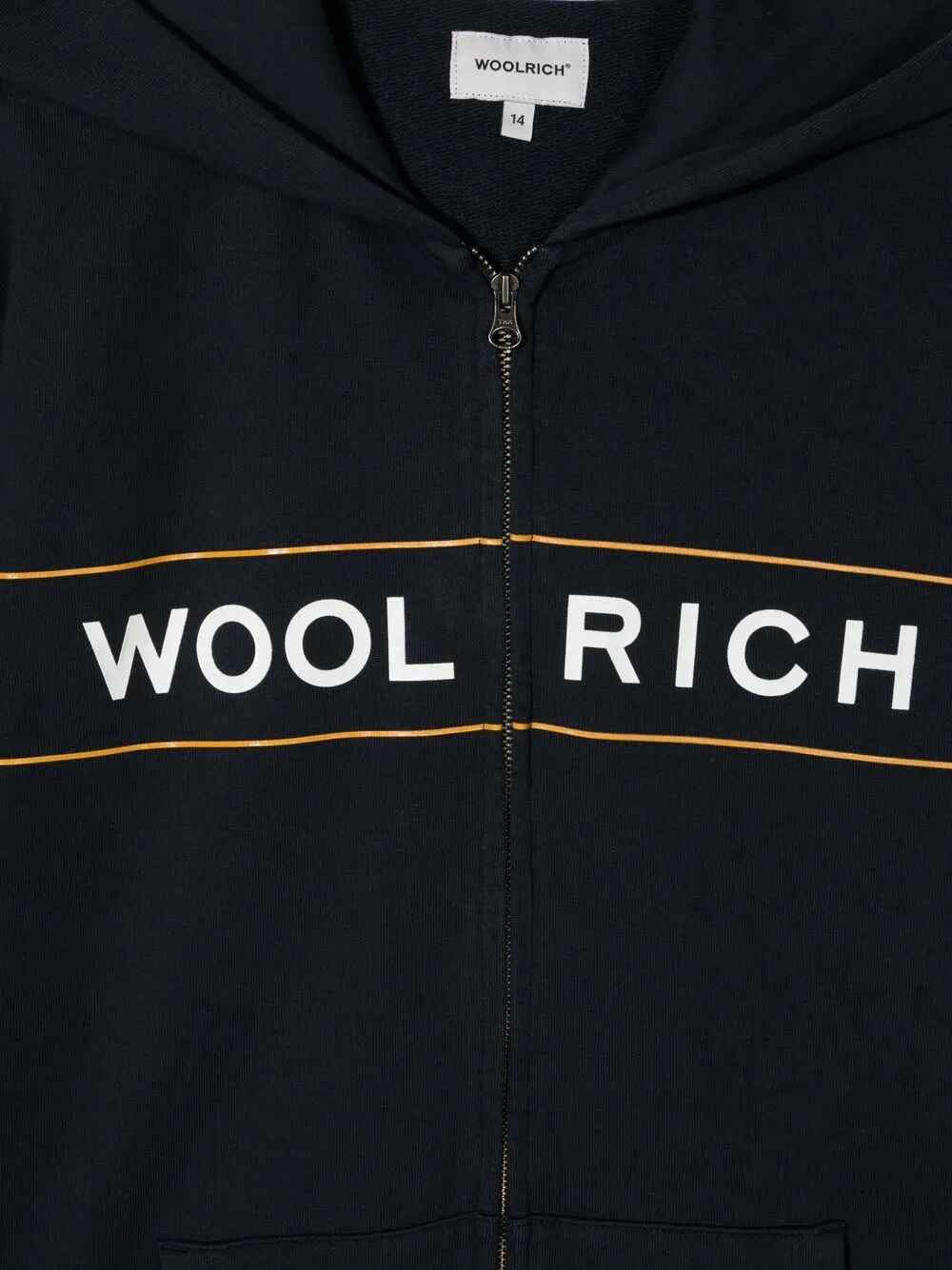 фото Woolrich kids худи на молнии с логотипом