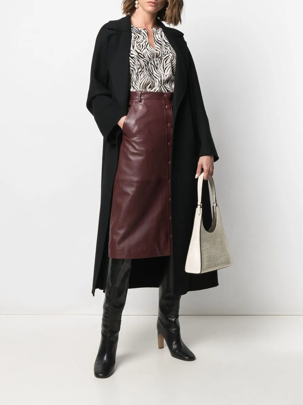 's Max Mara Belted Virgin Wool Trench Coat