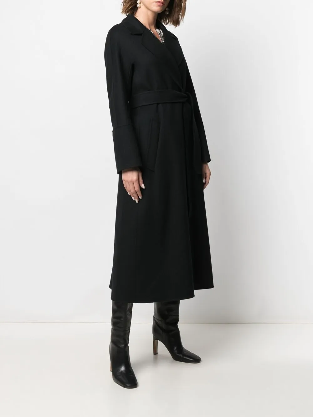 's Max Mara Belted Virgin Wool Trench Coat
