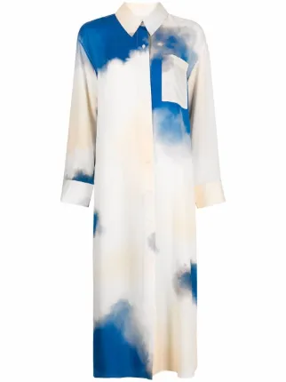 Co tie-dye Silk Shirt Dress - Farfetch